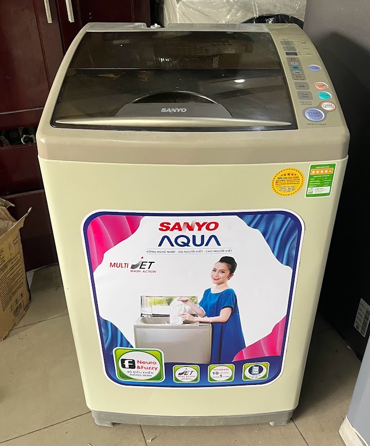 Máy giặt cũ Sanyo Inverter 9KG lồng nghiêng cao cấp