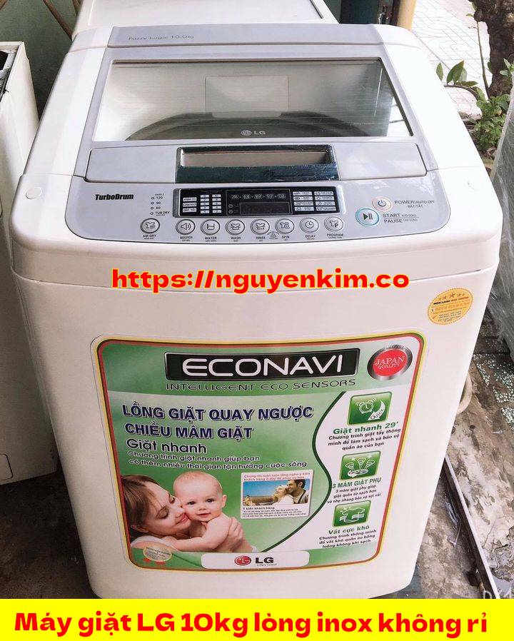 Máy giặt LG 10kg lòng inox không rỉ