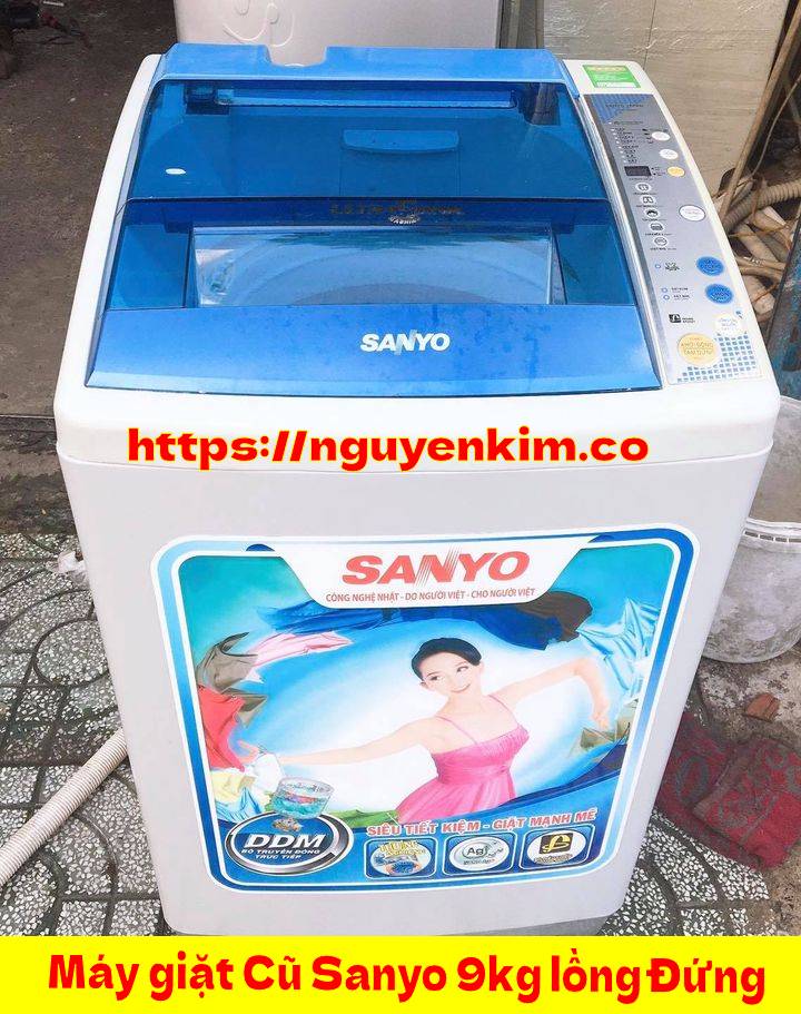 Máy Giặt Cũ Sanyo 9kg Lồng Đứng